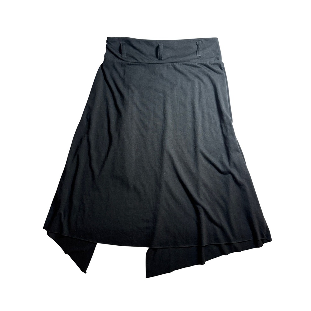 Miss Tina by Tina Knowles Black Asymmetric Handkerchief Hem Skirt Size M
